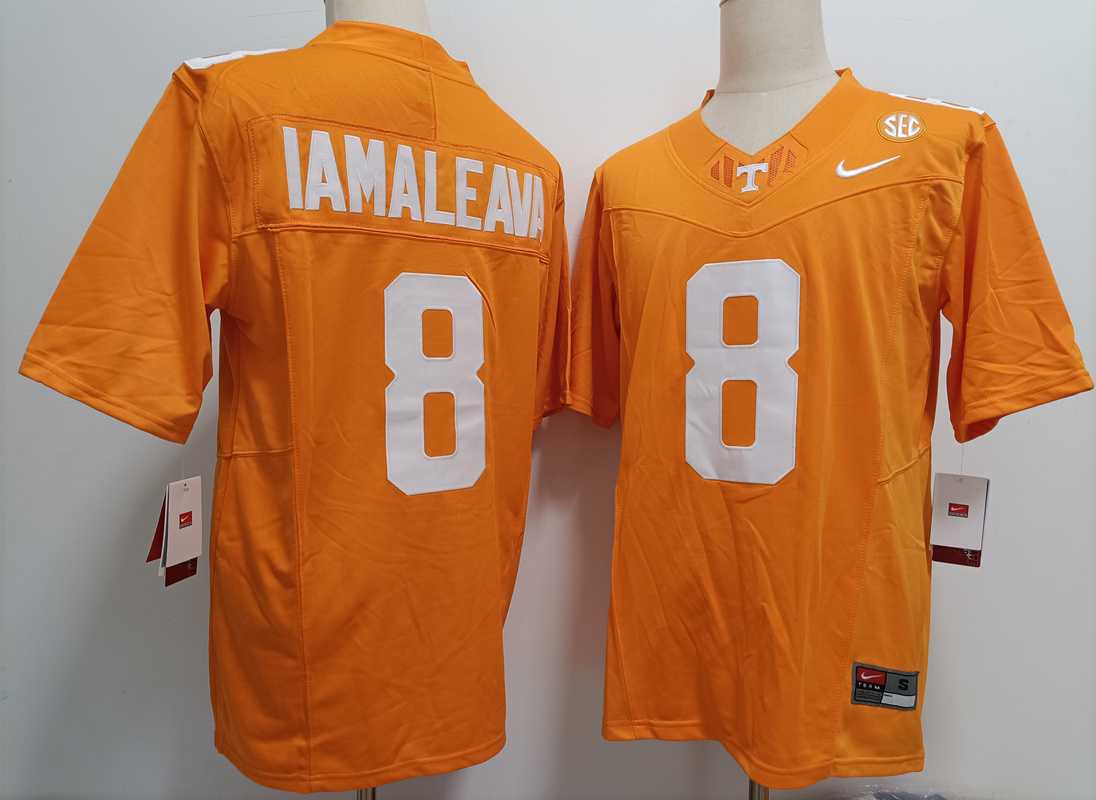 Mens Tennessee Volunteers #8 Nico Iamaleava Orange Stitched Jersey->tennessee volunteers->NCAA Jersey